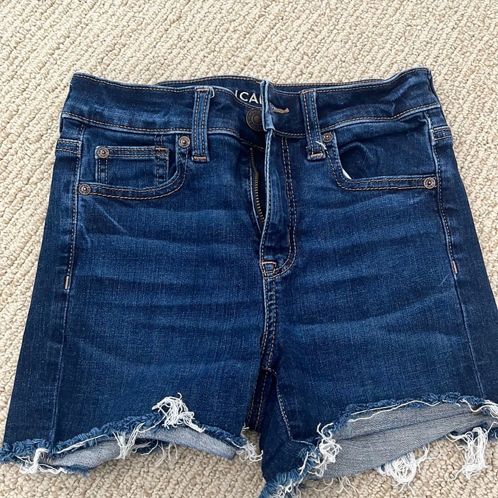 high rise AE jean shorts